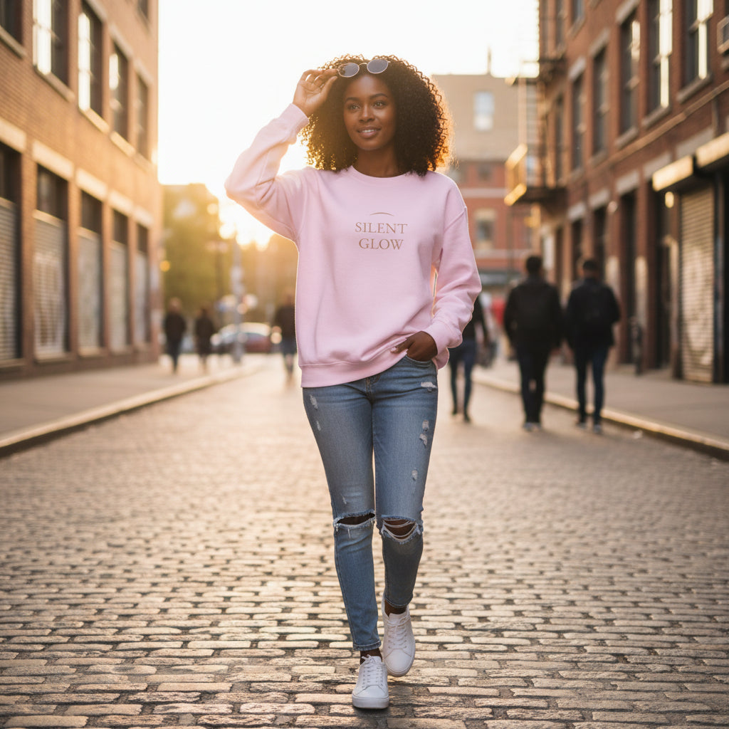 🌌 Silent Glow – Unisex Premium Sweatshirt | Arolia